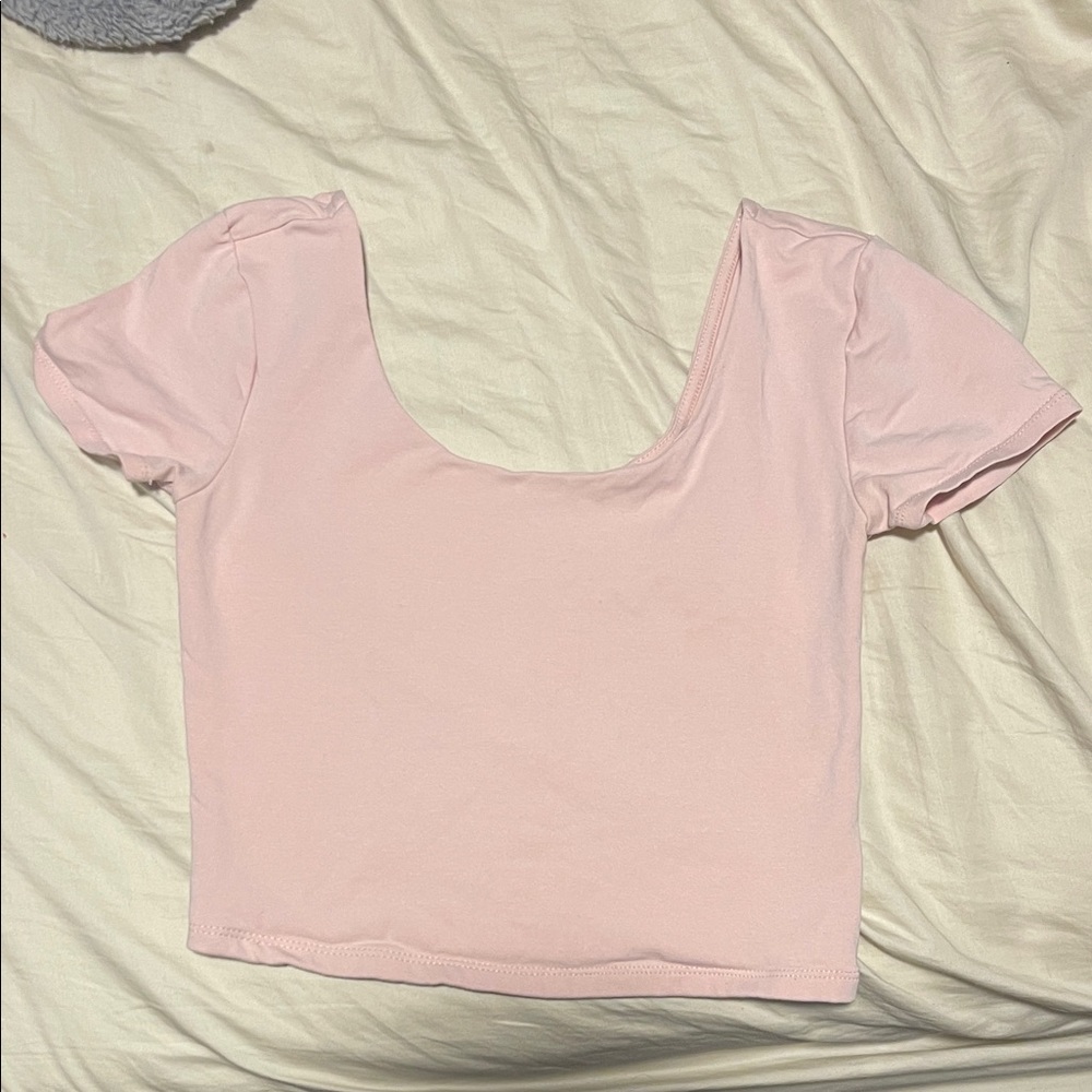 Aeropostale Light Pink Scoop Neck Blouse